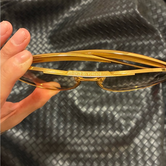 Bottega Veneta Gold-Tone Aviator Sunglasses - Picture 4 of 6